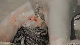 برا ہو جاتا ہے اس کے مقعد چاٹ لیا جبکہ لڑکی کے لئے گہری حلق سیکس عربی